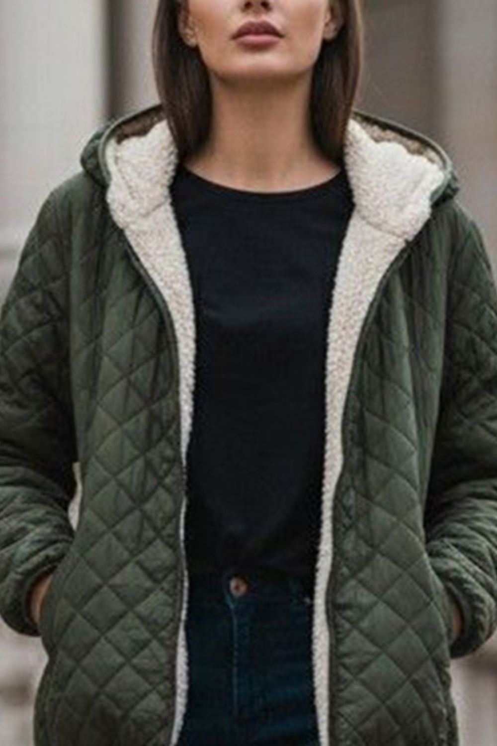 Luksuriøs Quilted Hoodie til Koldere Dage