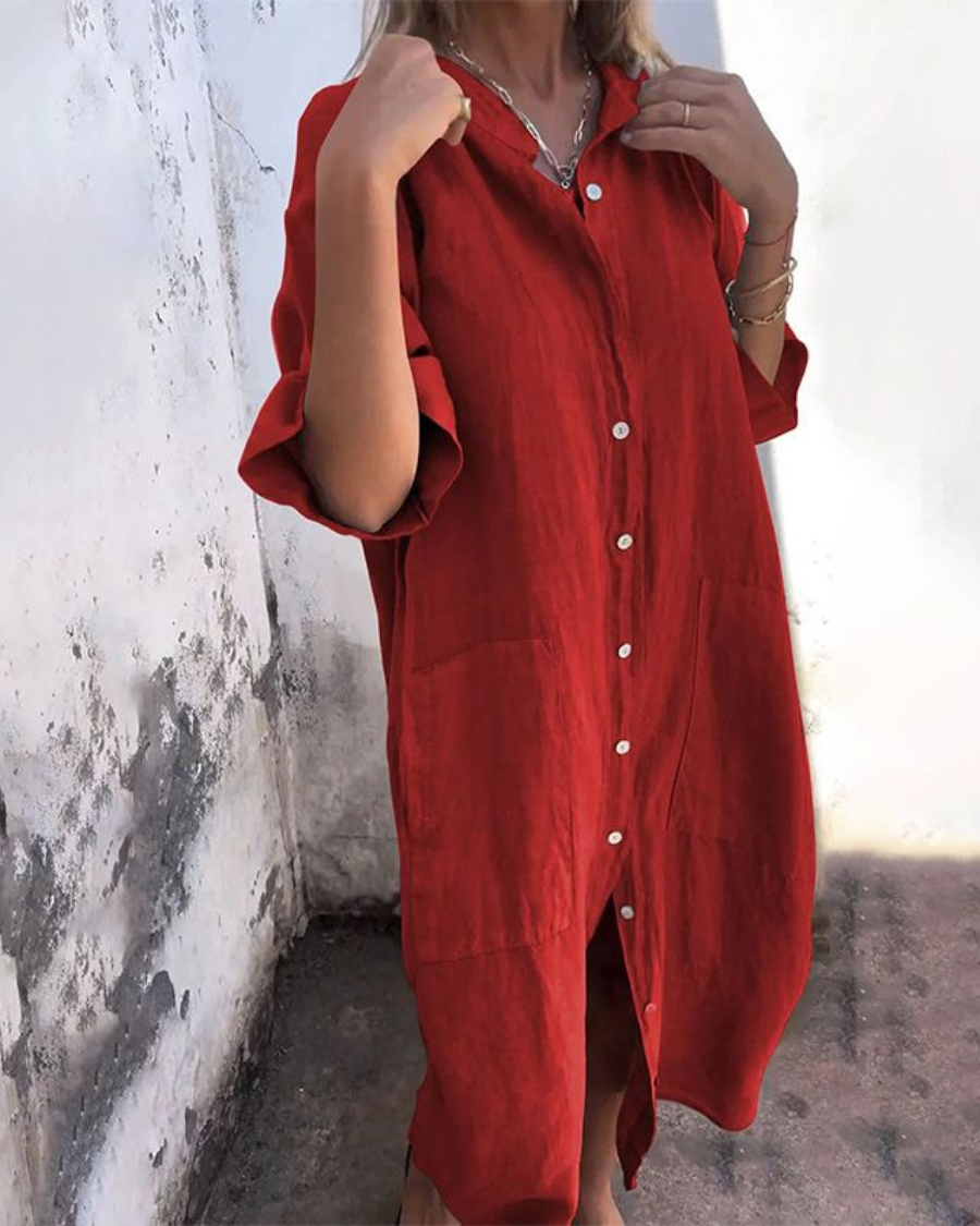 Boho Skjortklänning för Dam i Valerie Stil