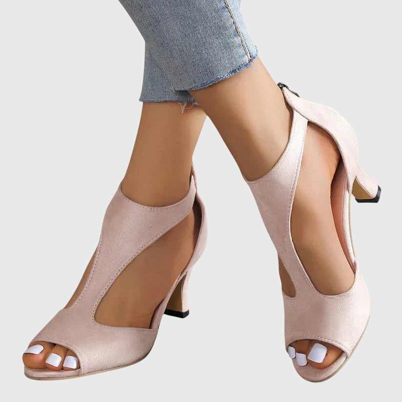 Lumière | Damen Elegant Cut-Out Sandaler med Klack