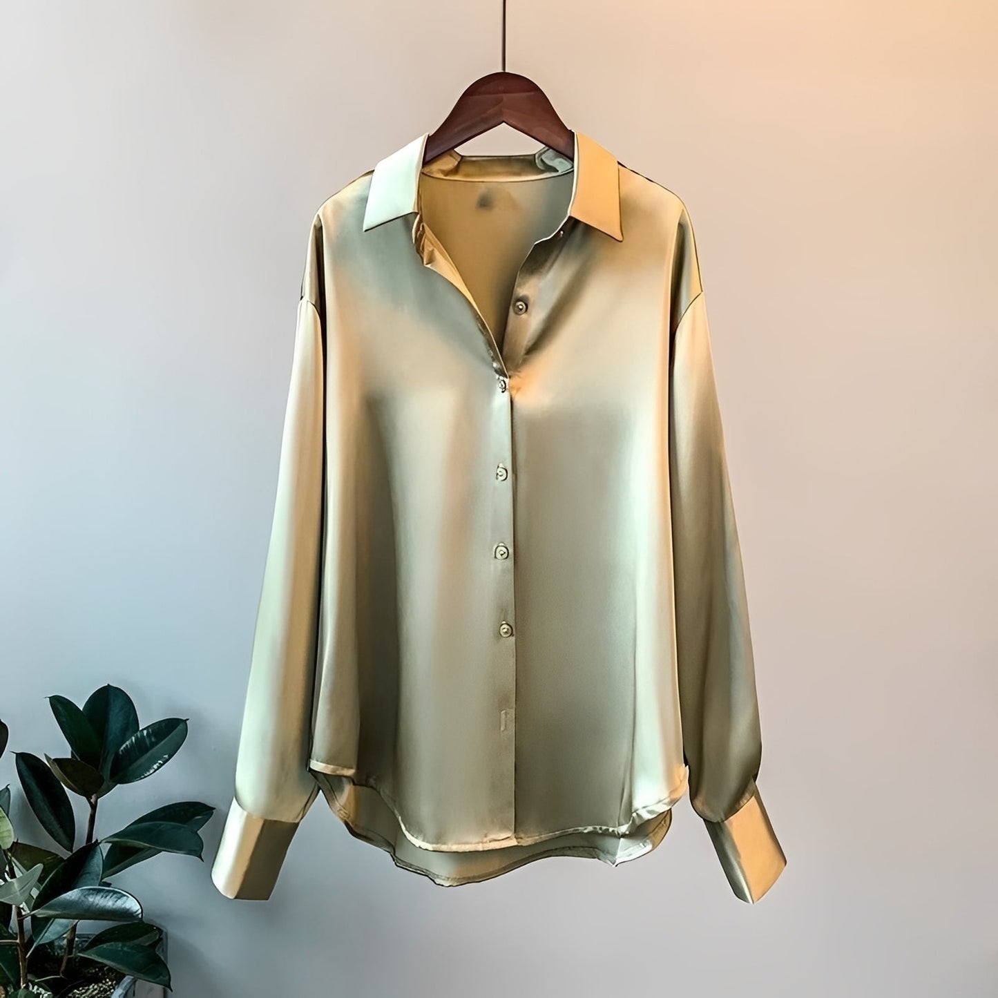 Evelina - Eleganta långärmade blusen