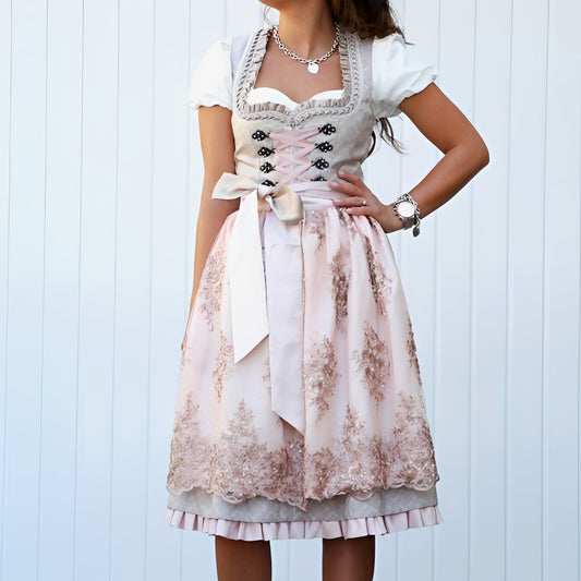 Celestia - Eleganta Dirndl med Korta Ärmar för Kvinnor