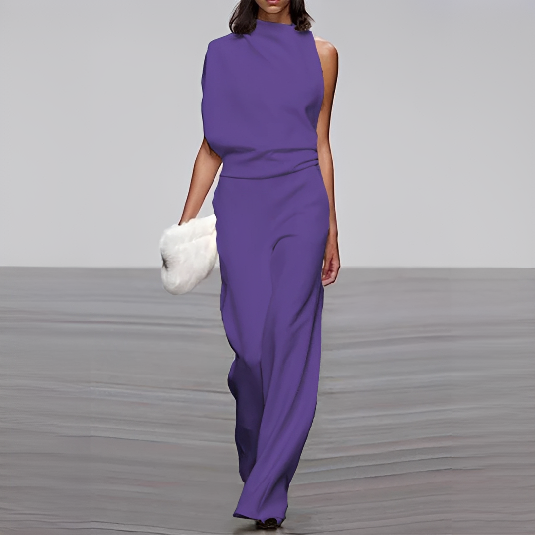 LuxePassion - Elegant Jumpsuit för Kvinnor med Rund Halsringning