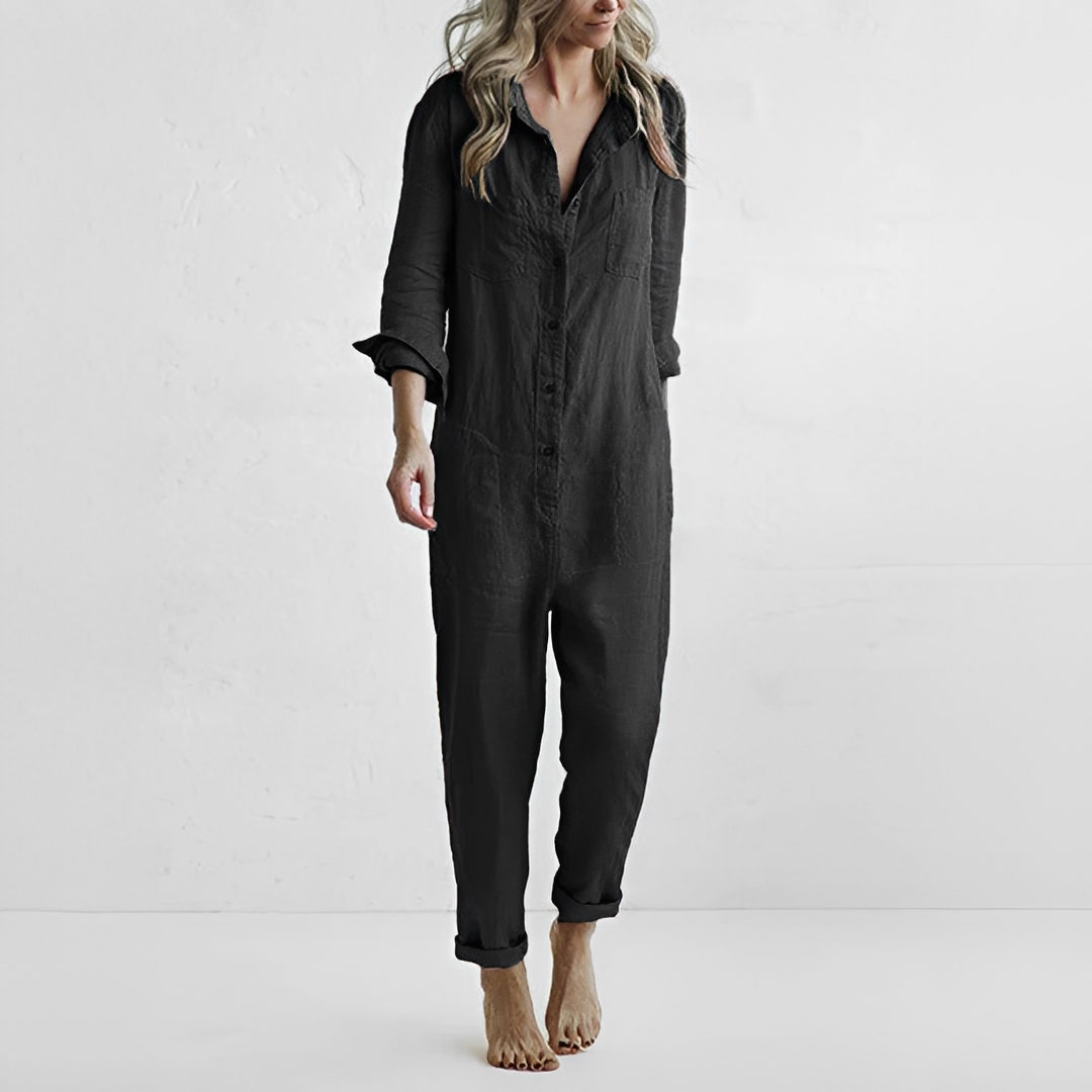 LunaBelle - Stilren jumpsuit med långa ärmar