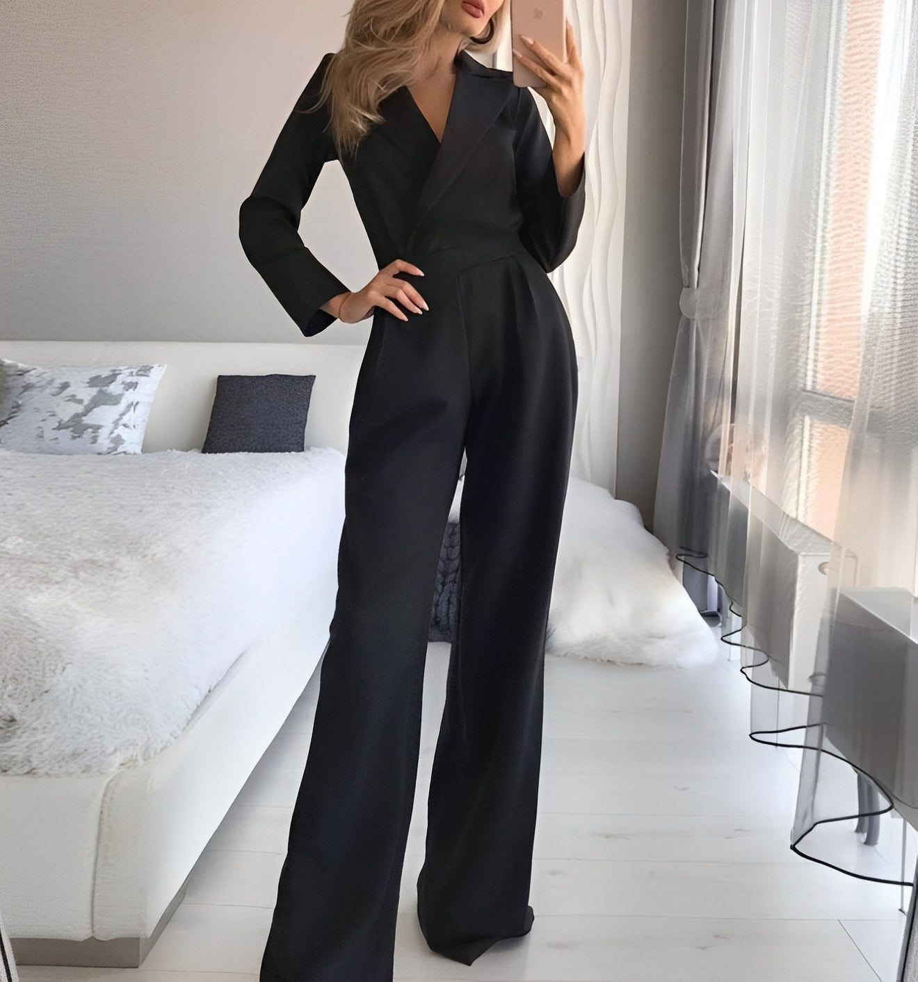Sofia - Elegant Langärmad Jumpsuit
