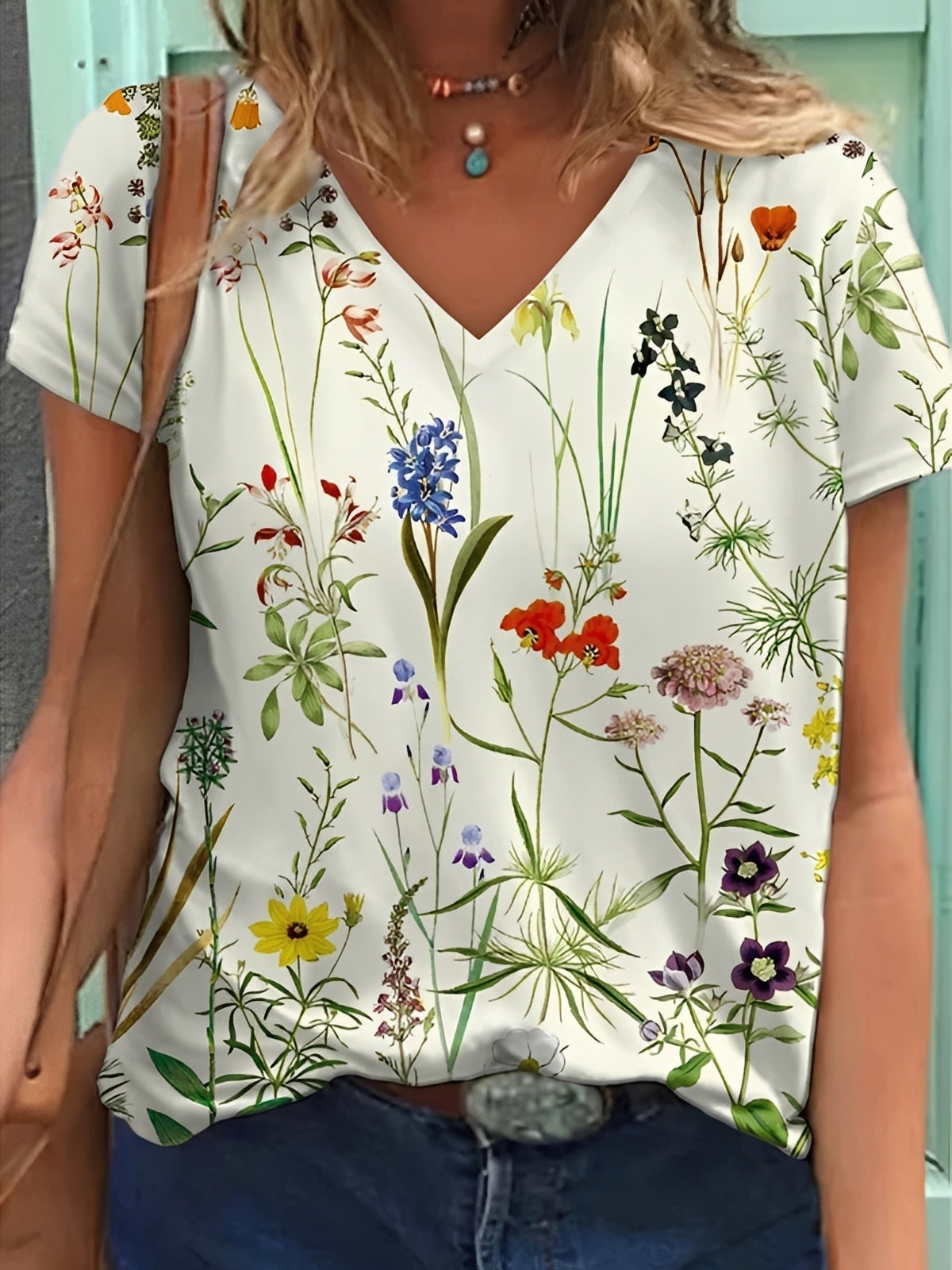 Blomstrande Topp för En Elegant Stil