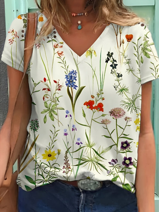 Blomstrande Topp för En Elegant Stil