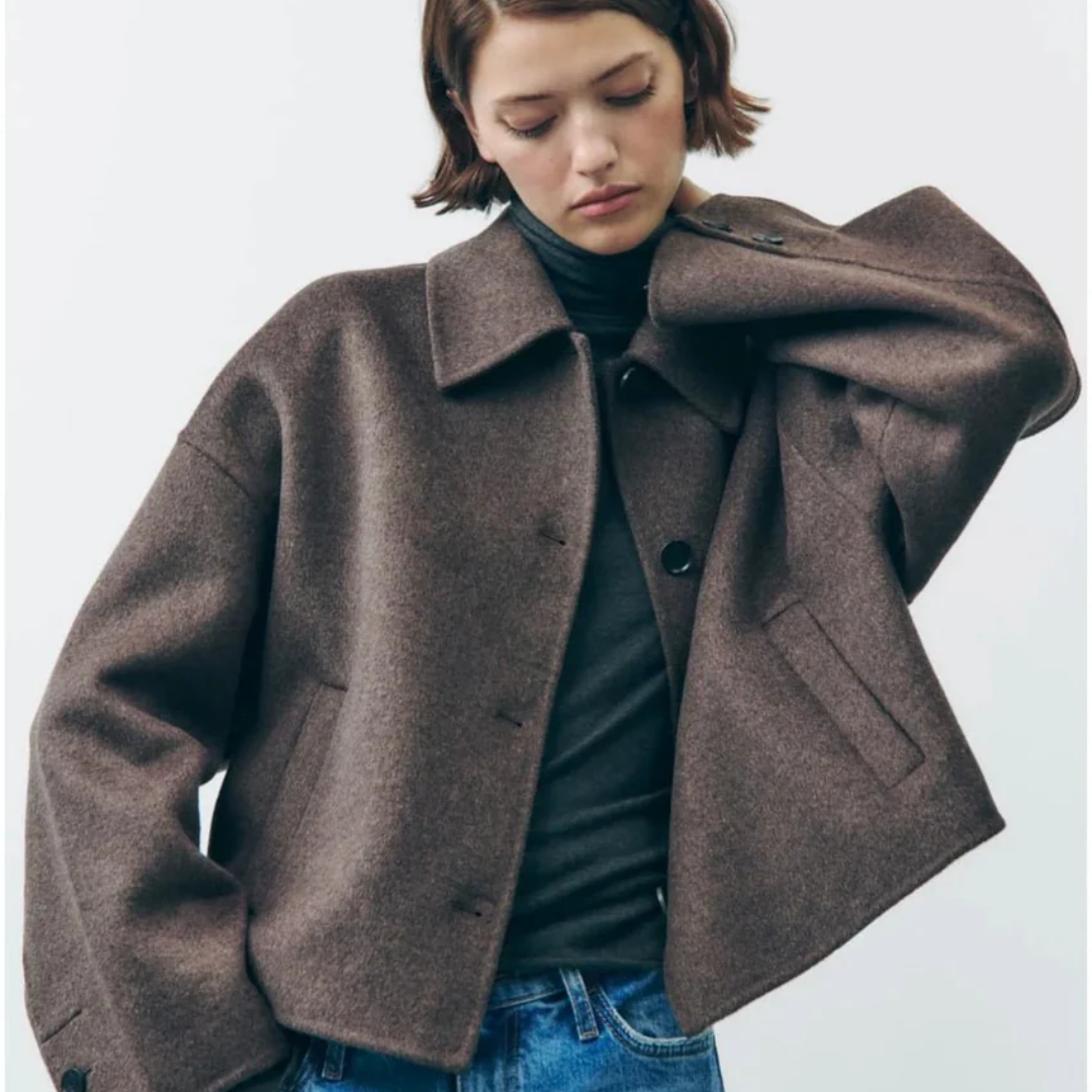 Colby | Frakke oversized med knapper og varme til kvinder