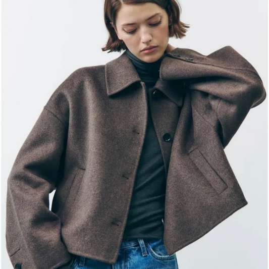 Colby | Frakke oversized med knapper og varme til kvinder