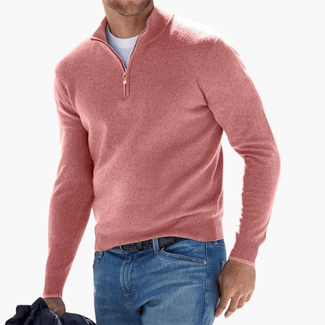 Hoodie för Herr med Dragkedja och Flexibel Passform