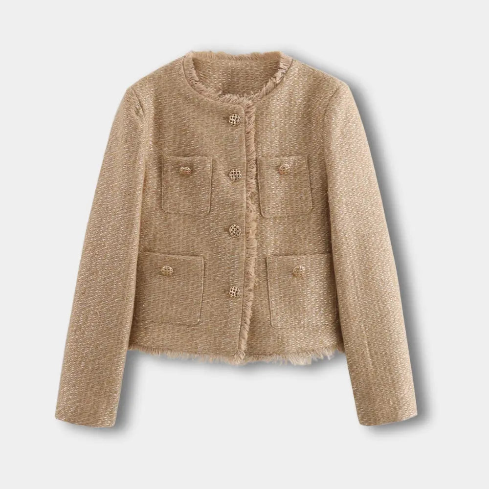 Ariane | Overgangsjakke med klaplommer og struktureret look til kvinder