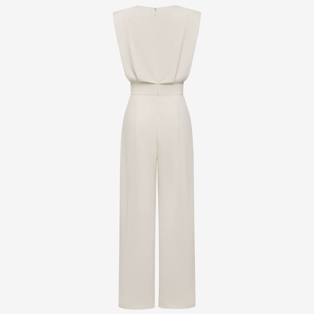 Ärmelslös jumpsuit för damer med vid passform