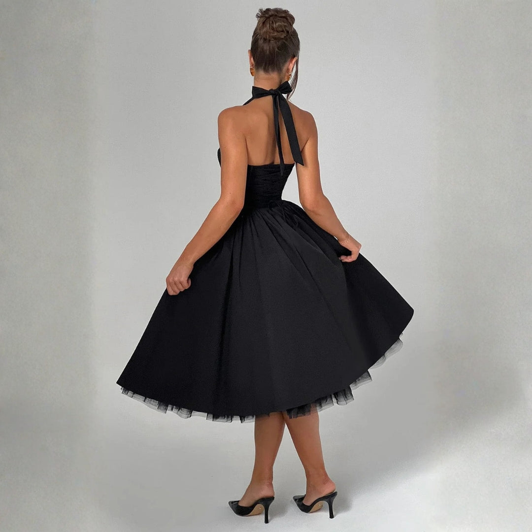 Celestina | Elegant Midiklänning för Sommarens Festligheter