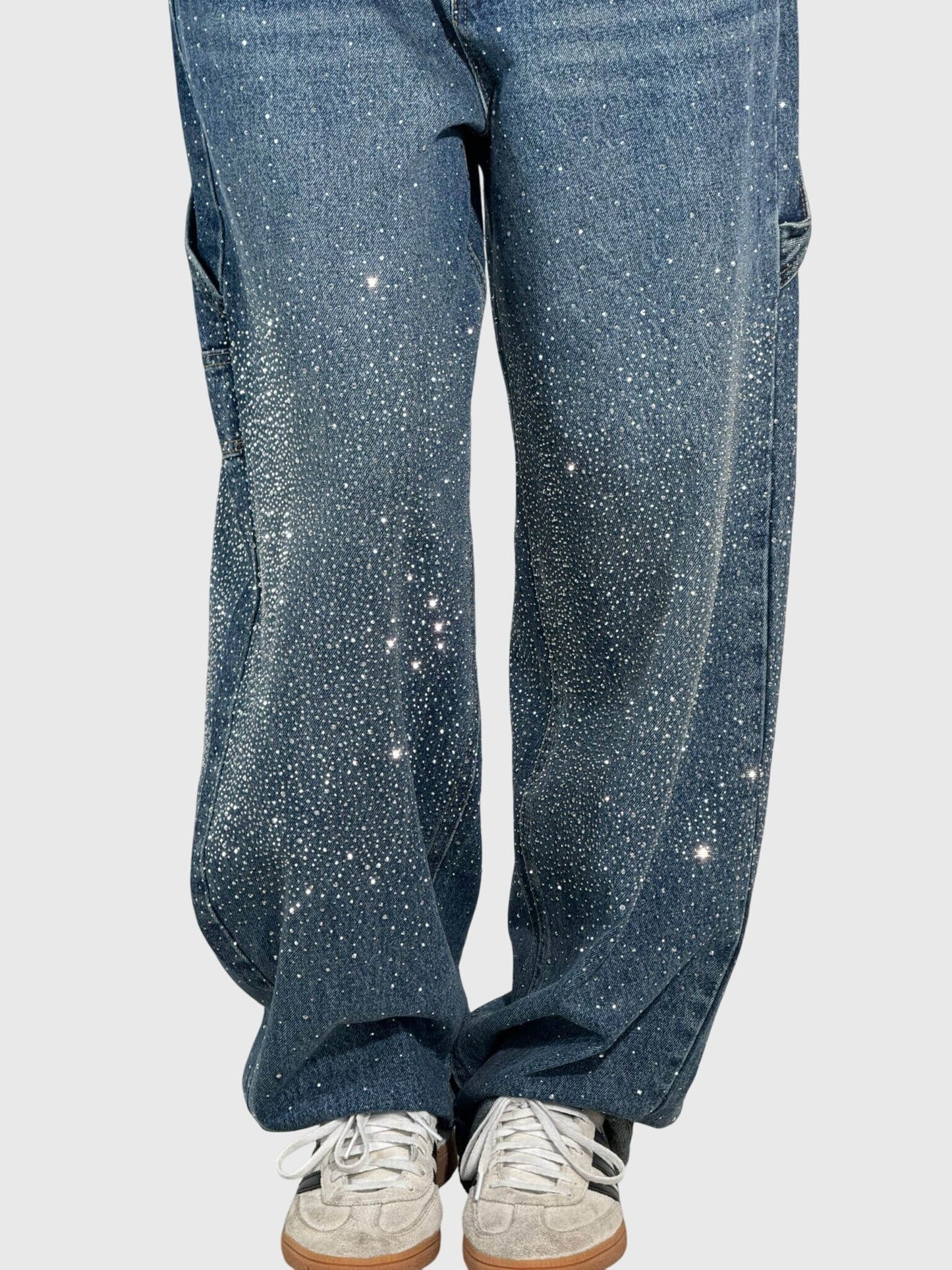Livia | Glittrande Denimbyxor för Stiliga Kvinnor