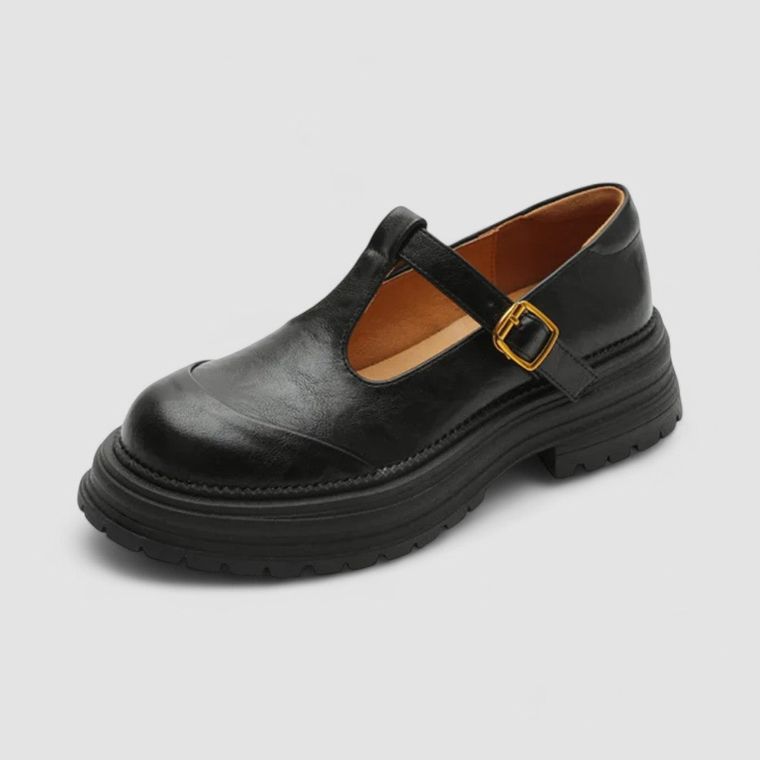 Sofia | Eleganta Plattform Sandaler med T-Riemen