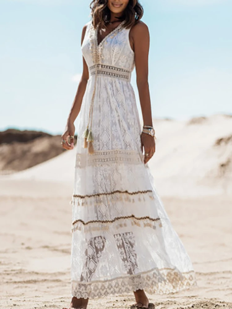 Elaine | Damernas Bohemiska Sommarmaxi-klänning