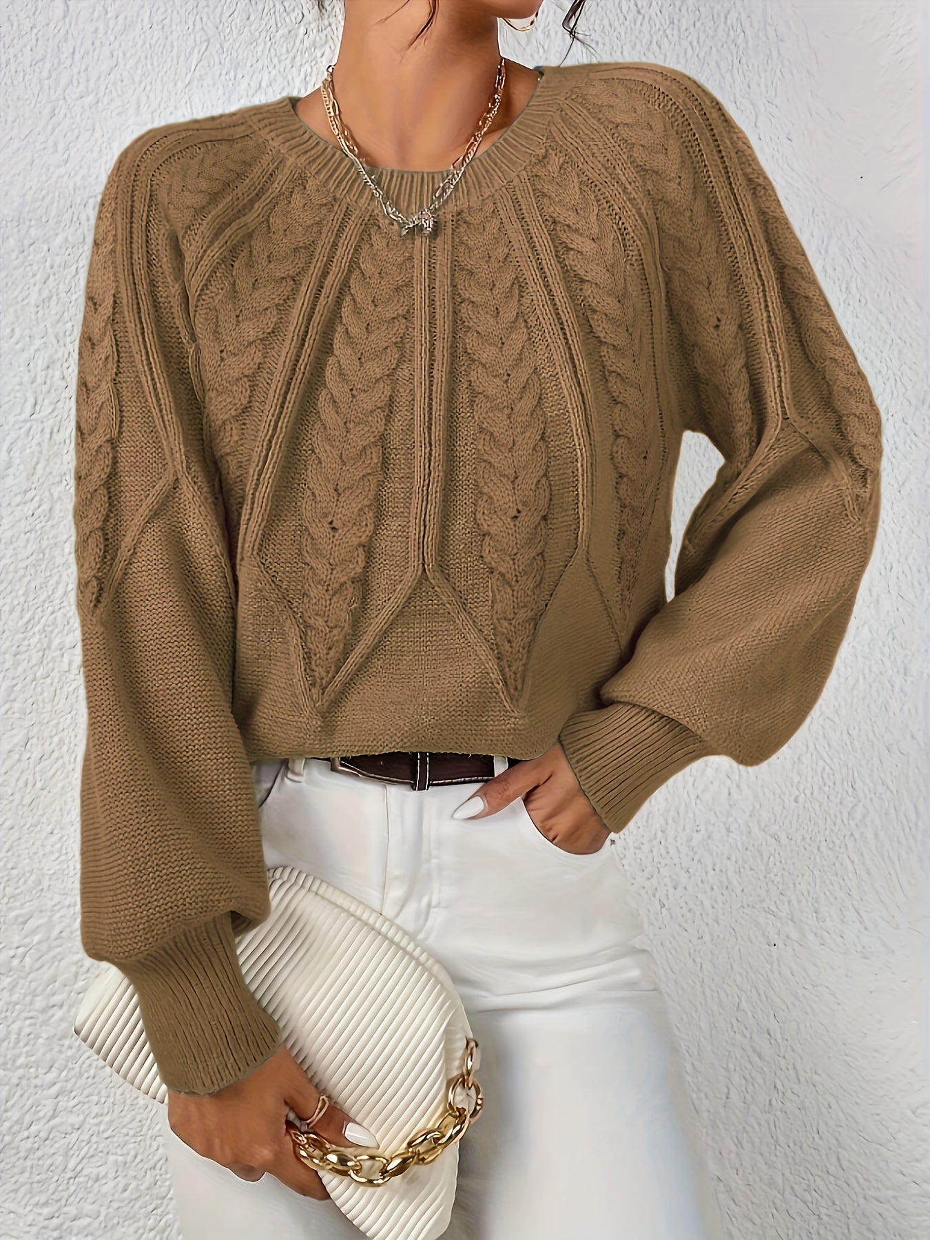 Stilren Pullover med Lång Ärm