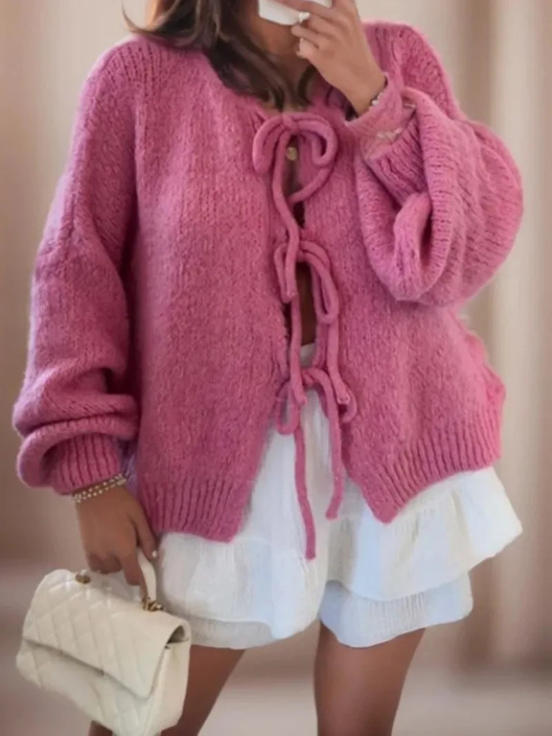 Elegant og blød strikket cardigan til afslappet hverdagslook
