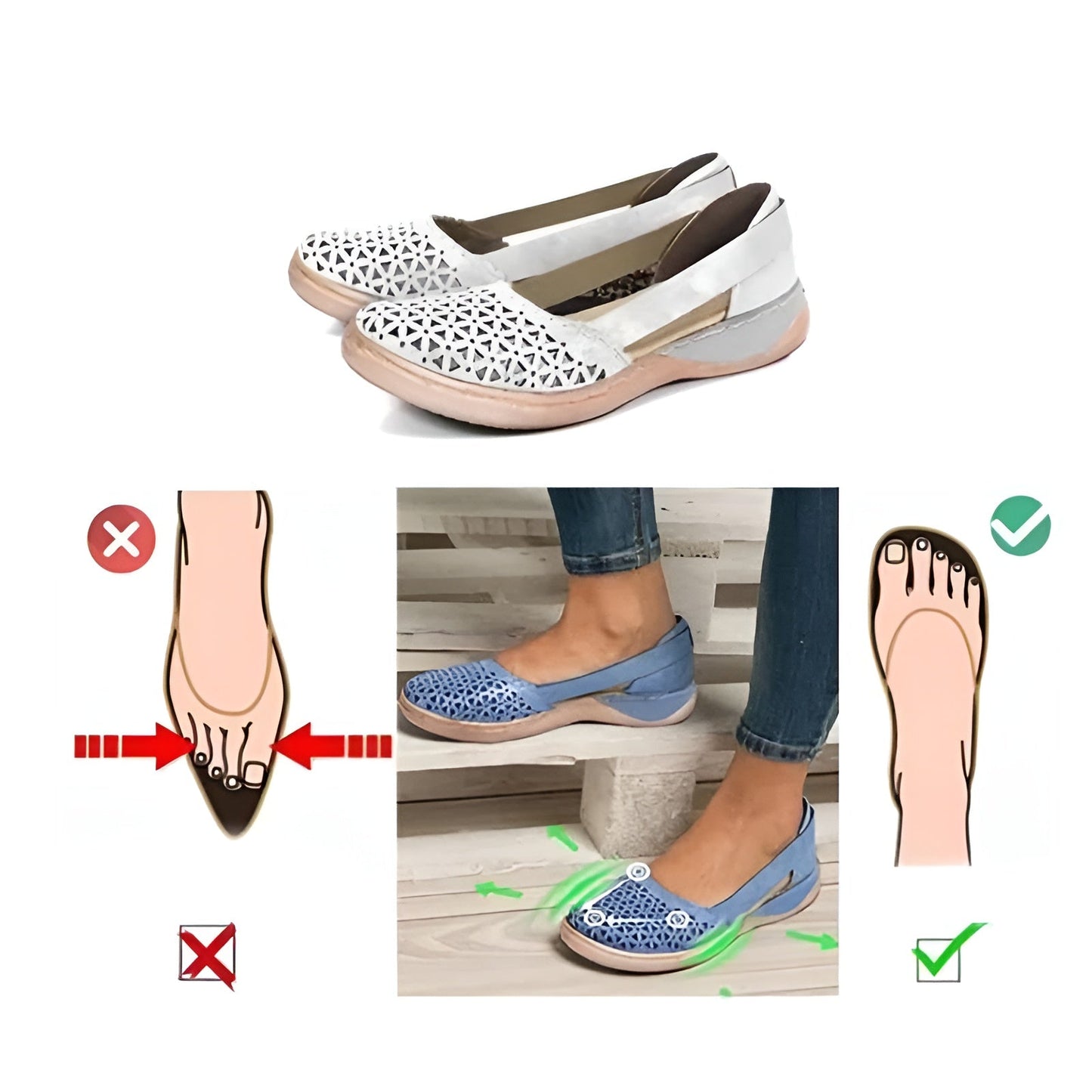 Sneakers för Damer med Ortopedisk Stöd