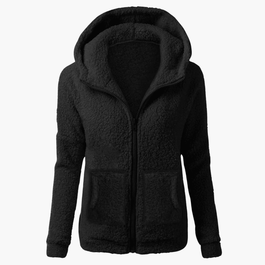 Fleecefodrad parkas för kvinnor med huva