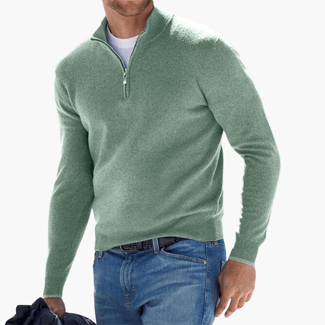 Hoodie för Herr med Dragkedja och Flexibel Passform