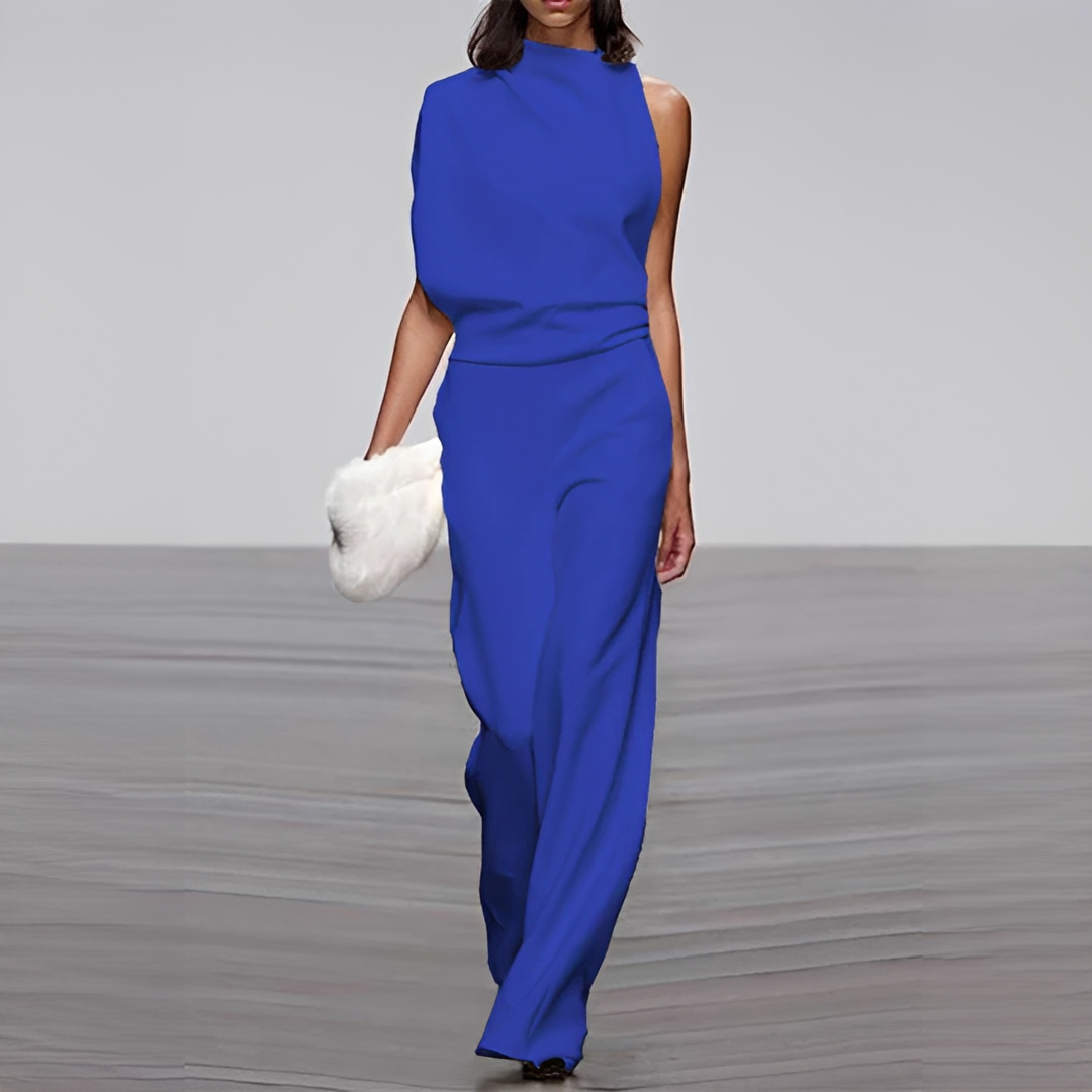 LuxePassion - Elegant Jumpsuit för Kvinnor med Rund Halsringning