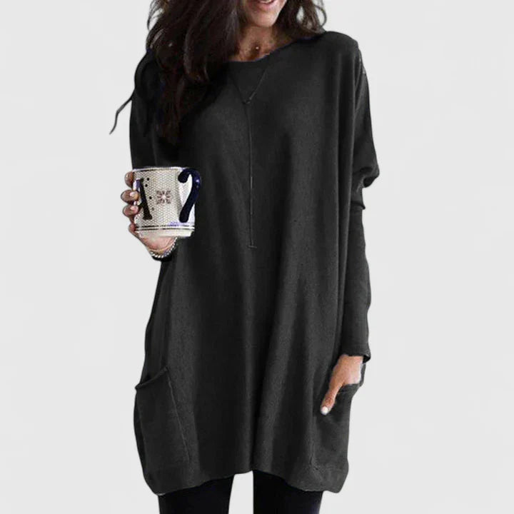 Livia | Elegant tunikaklänning med långa ärmar