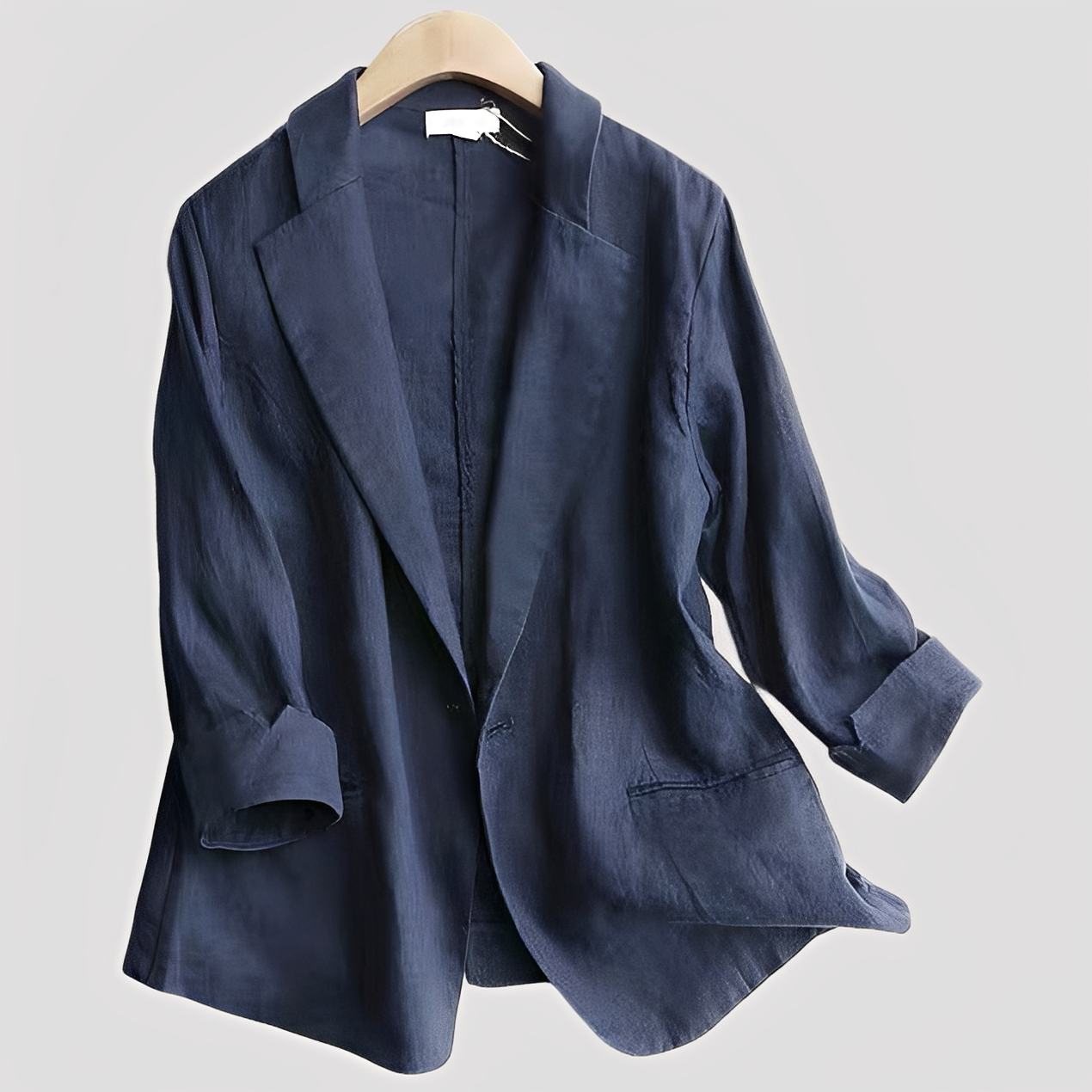 Stilren blazer med trekvartsärmar för kvinnor