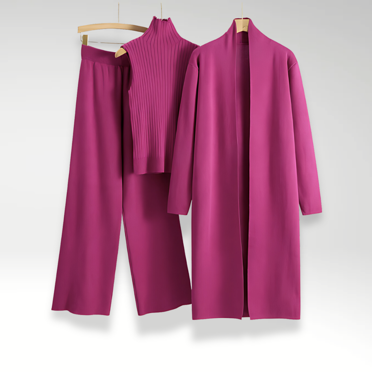 Sofistikerat 3-delat set med blazer, väst och byxor