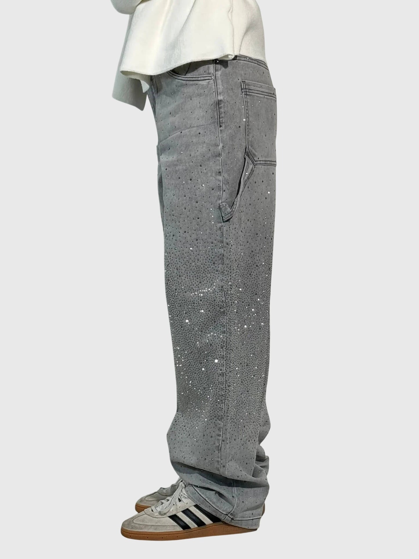 Livia | Glittrande Denimbyxor för Stiliga Kvinnor