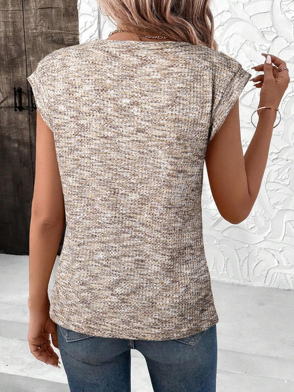 Elegant T-shirt med Rundhals og Korte Ærmer til Kvinder