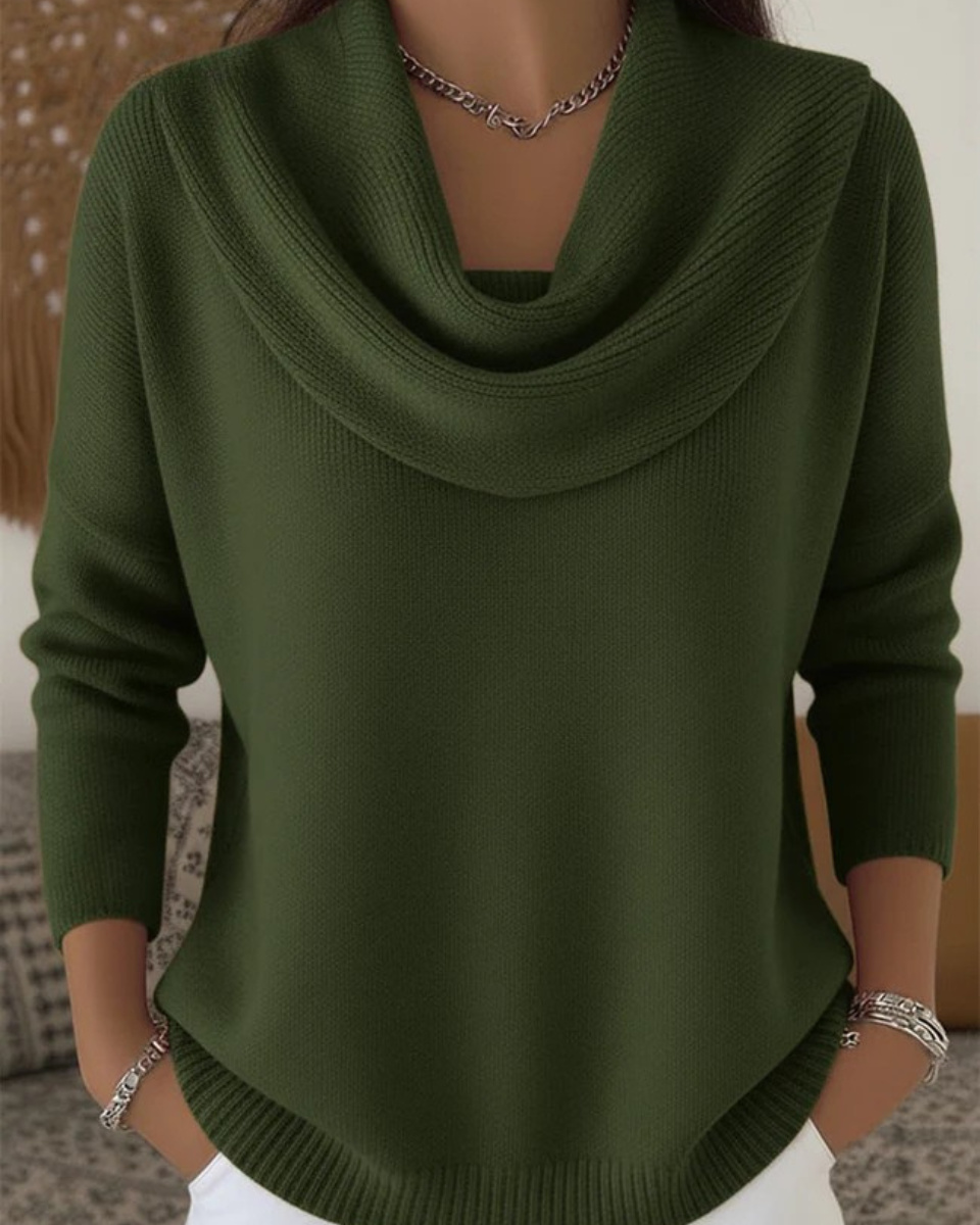 Skøn Pullover med Unik Krave