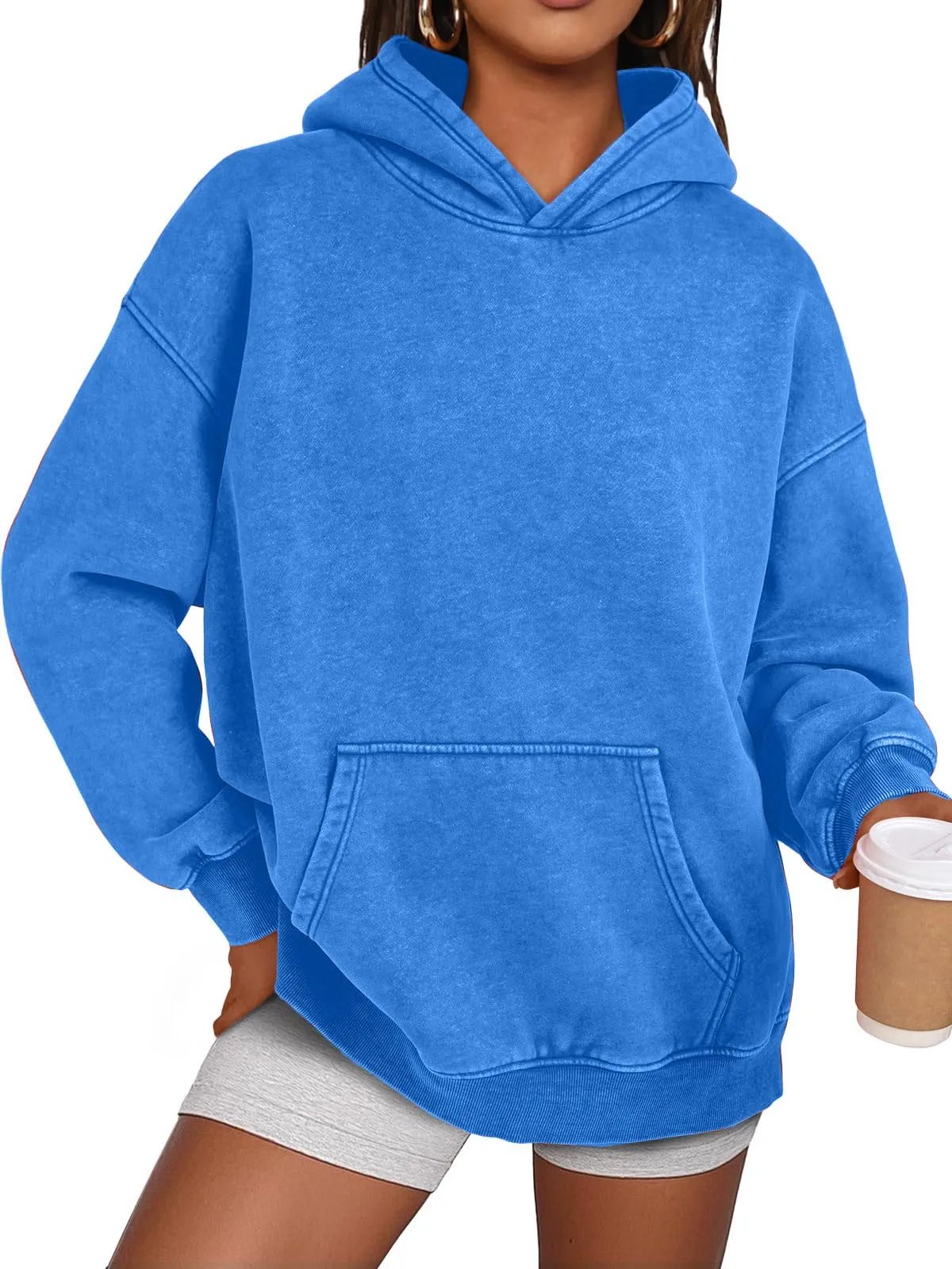 Oversize Sweatshirt med Slidt Look