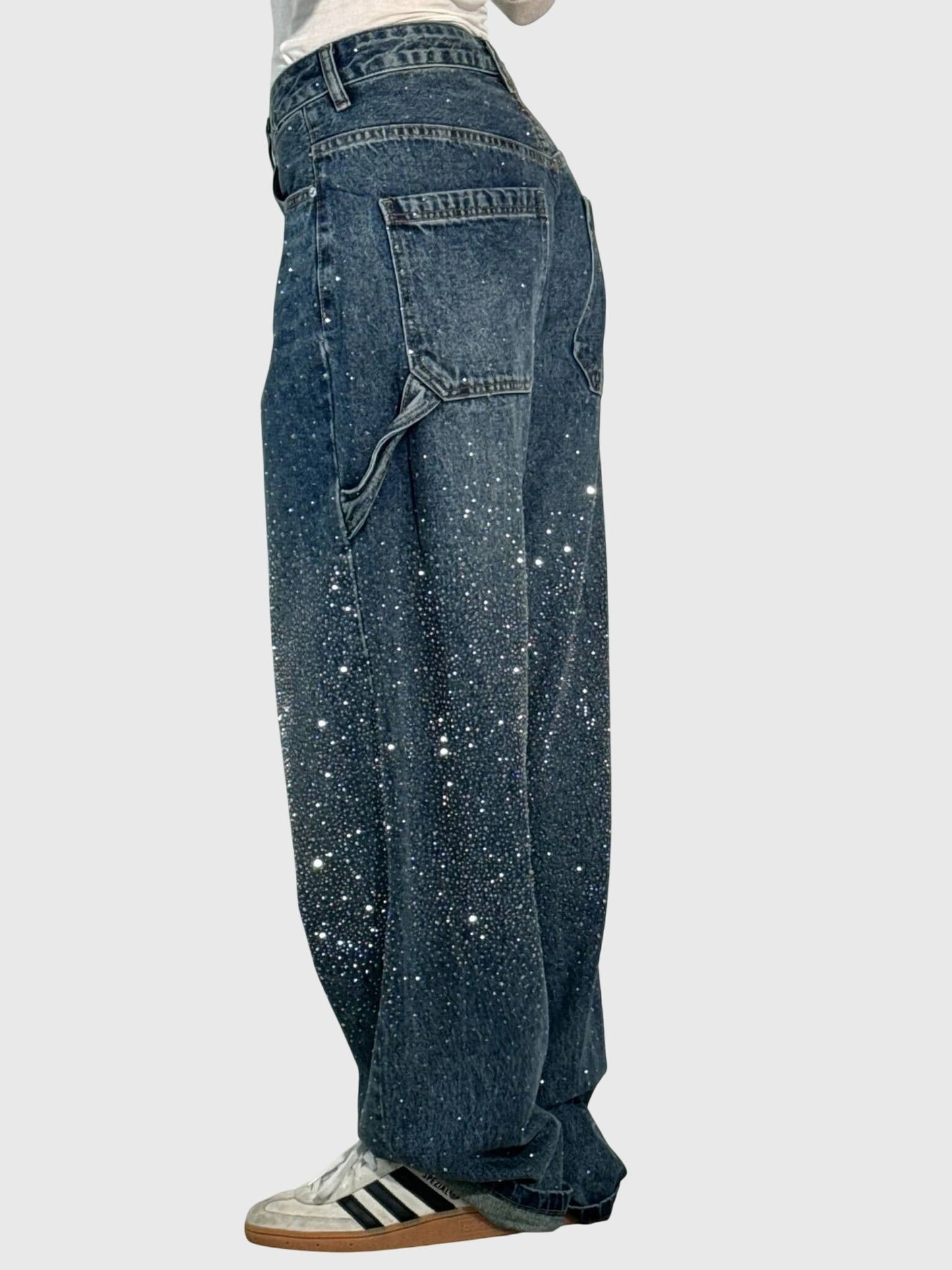 Livia | Glittrande Denimbyxor för Stiliga Kvinnor