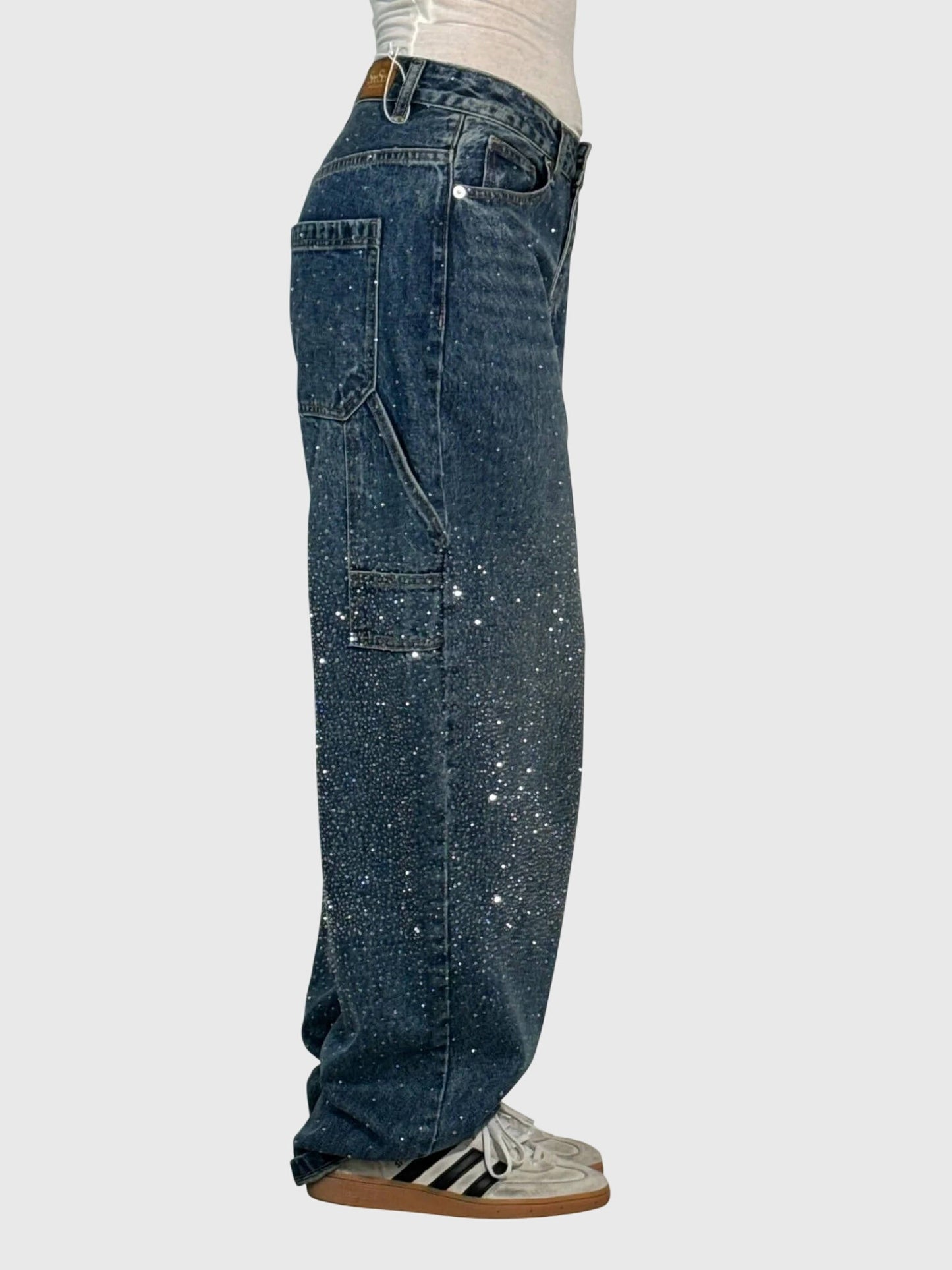 Livia | Glittrande Denimbyxor för Stiliga Kvinnor