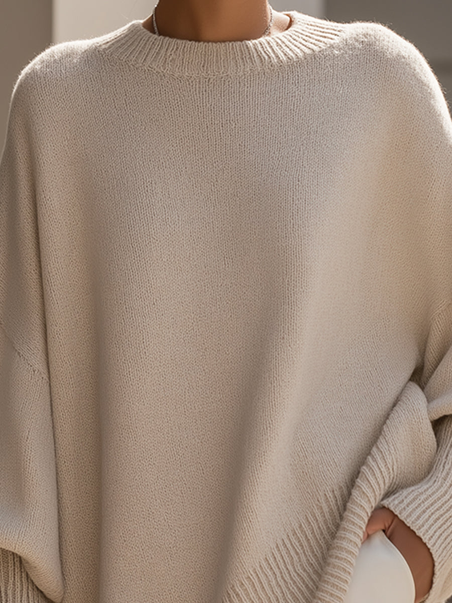 Elegant oversize striktrøje til stilfulde dage