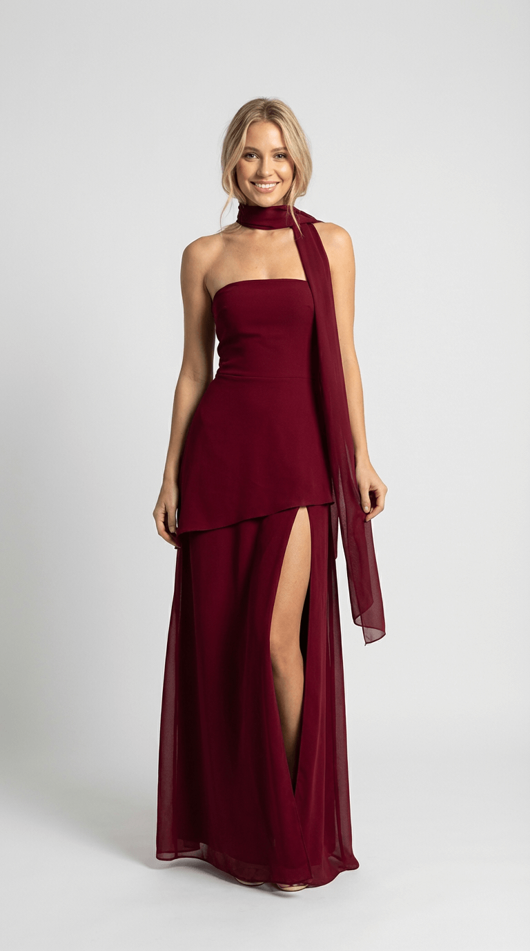 Celeste Off-Shoulder Maxi Kjole med Slids
