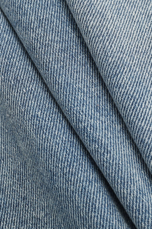 Cornelia damejeans med asymmetrisk bund – moderne high-waist fit