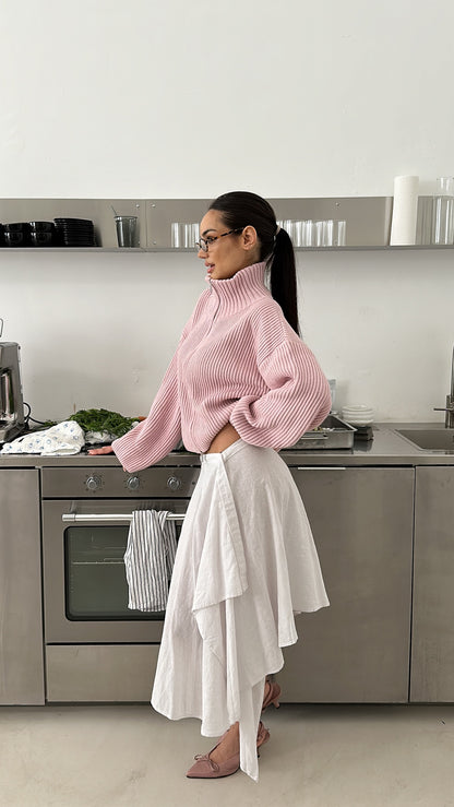 Elegant Uld-Cashmere Jakke med Lynlås