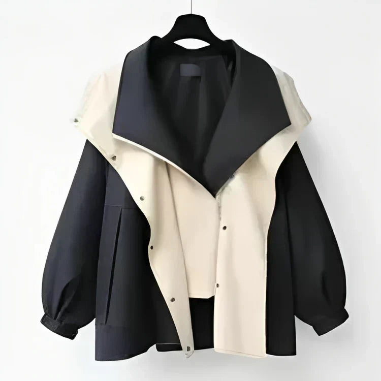 Dame stilfuld regnjakke langærmet – let vejrbeskyttelse