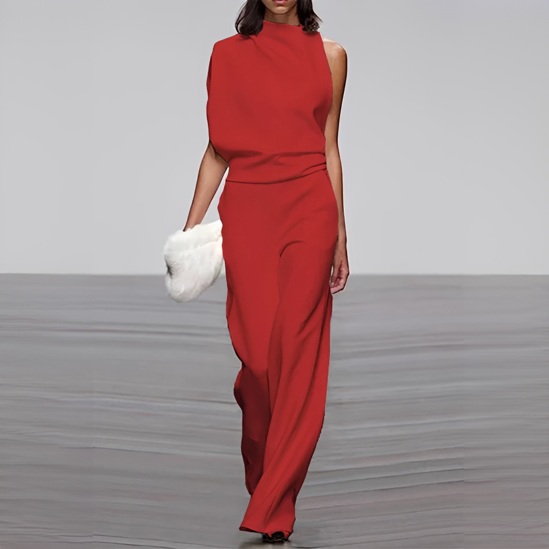 LuxePassion - Elegant Jumpsuit för Kvinnor med Rund Halsringning