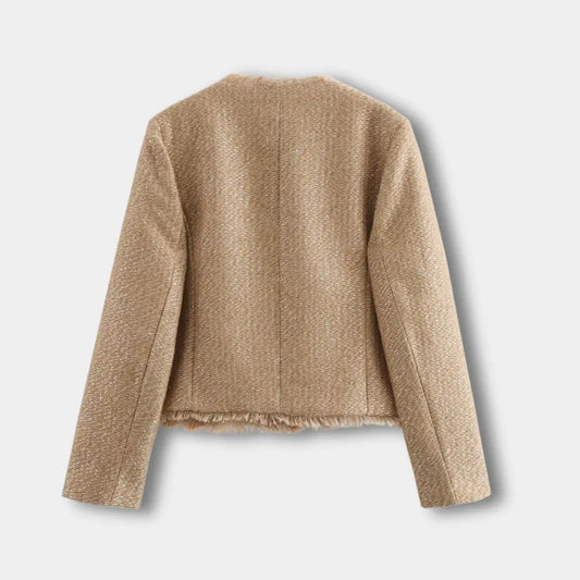 Ariane | Overgangsjakke med klaplommer og struktureret look til kvinder