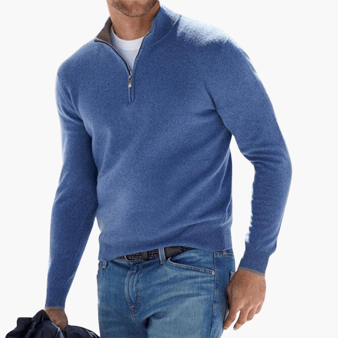 Hoodie för Herr med Dragkedja och Flexibel Passform