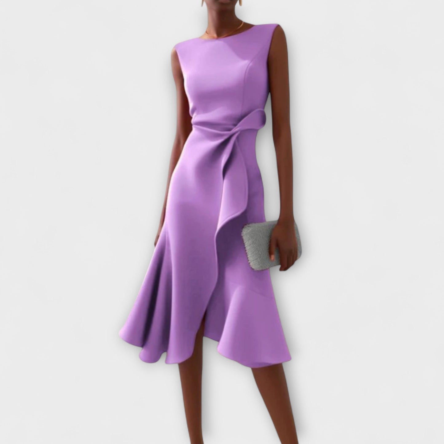 Elena | Elegant Asymmetrisk Midiklänning för Kvinnor