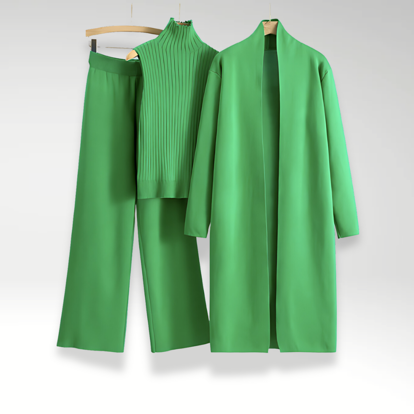 Sofistikerat 3-delat set med blazer, väst och byxor