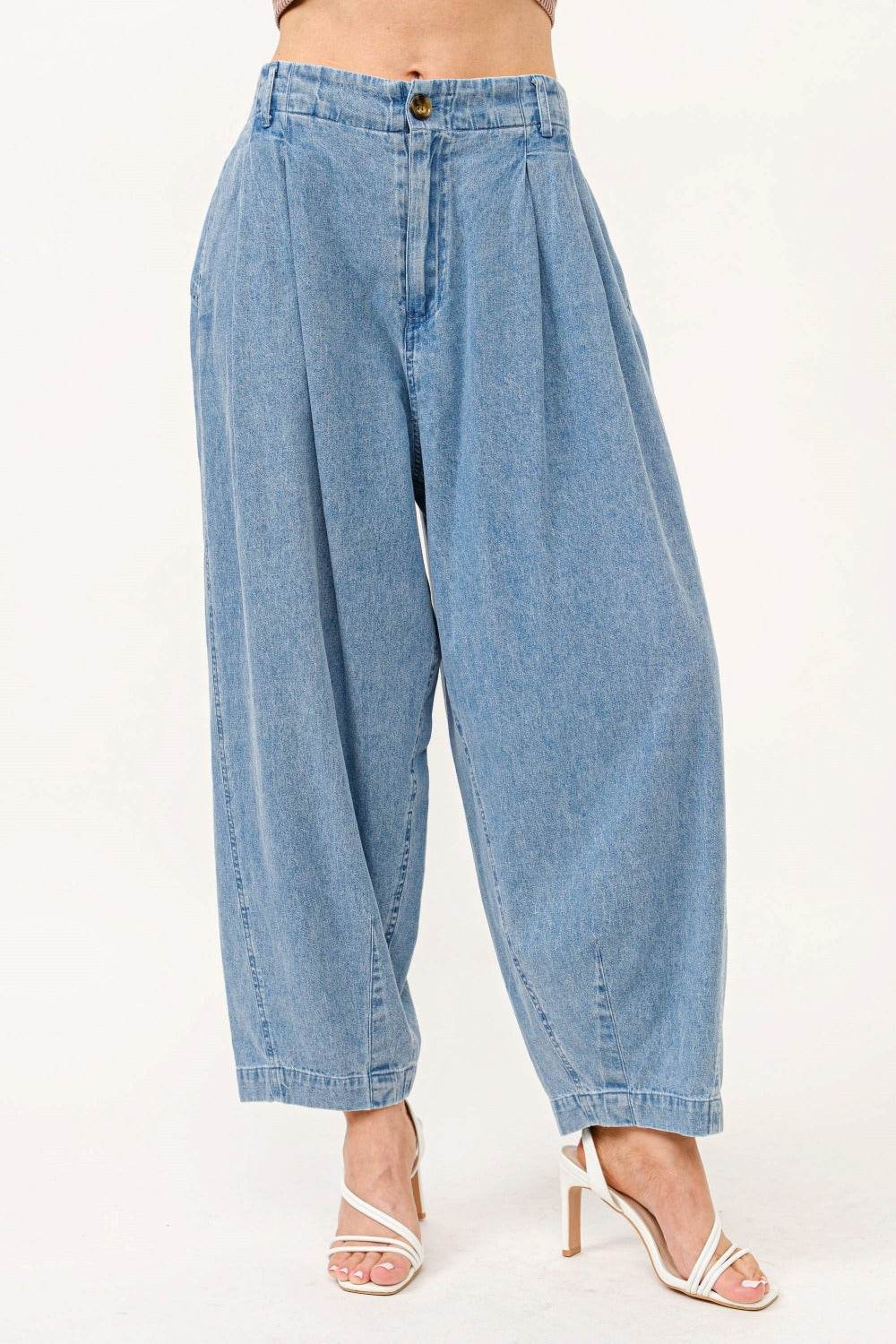Moderne Fritidsjeans med Elastisk Talje