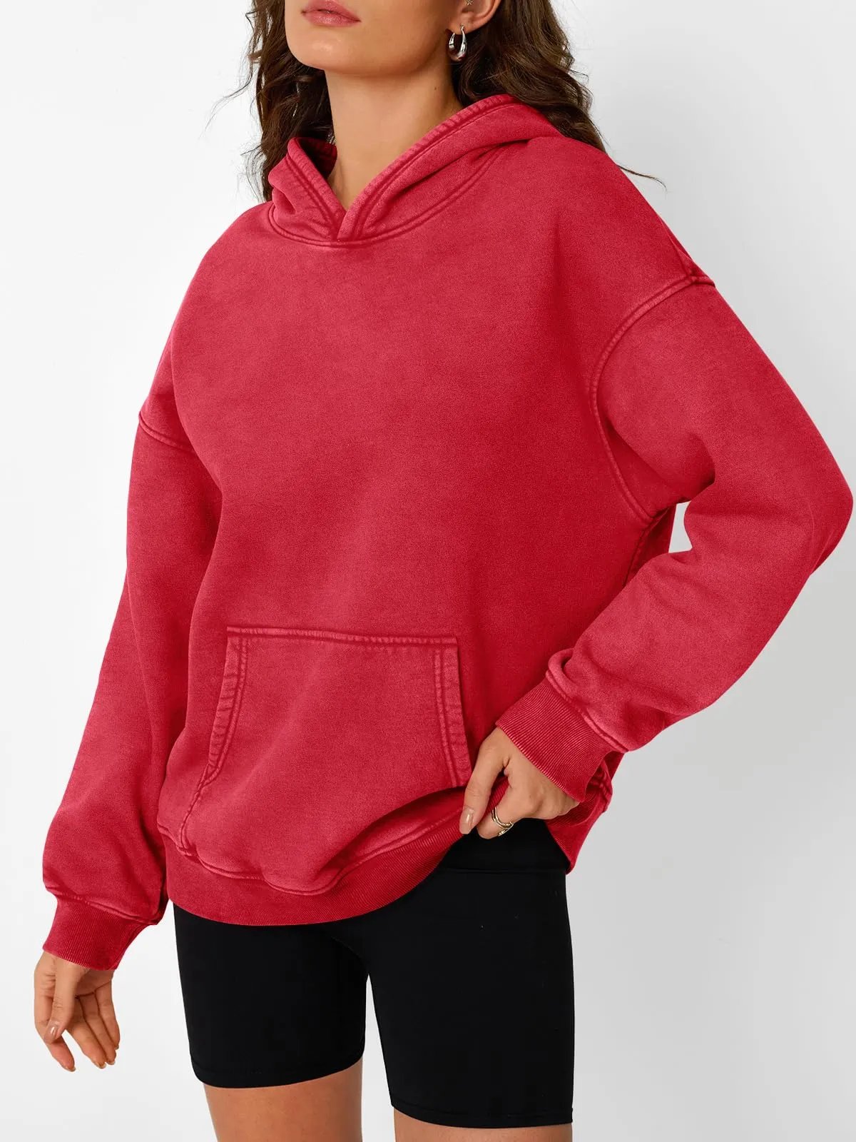 Oversize Sweatshirt med Slidt Look