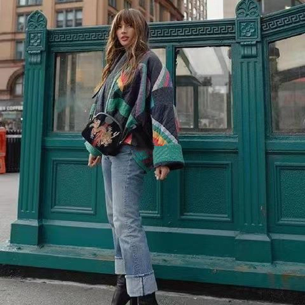 Expressiv Oversize Stickad Kofta – Din Unika Stil