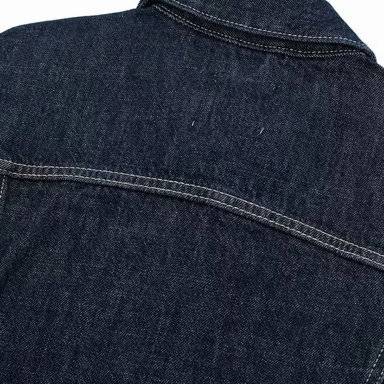 Klassisk Kort Denimjakke til Kvinder