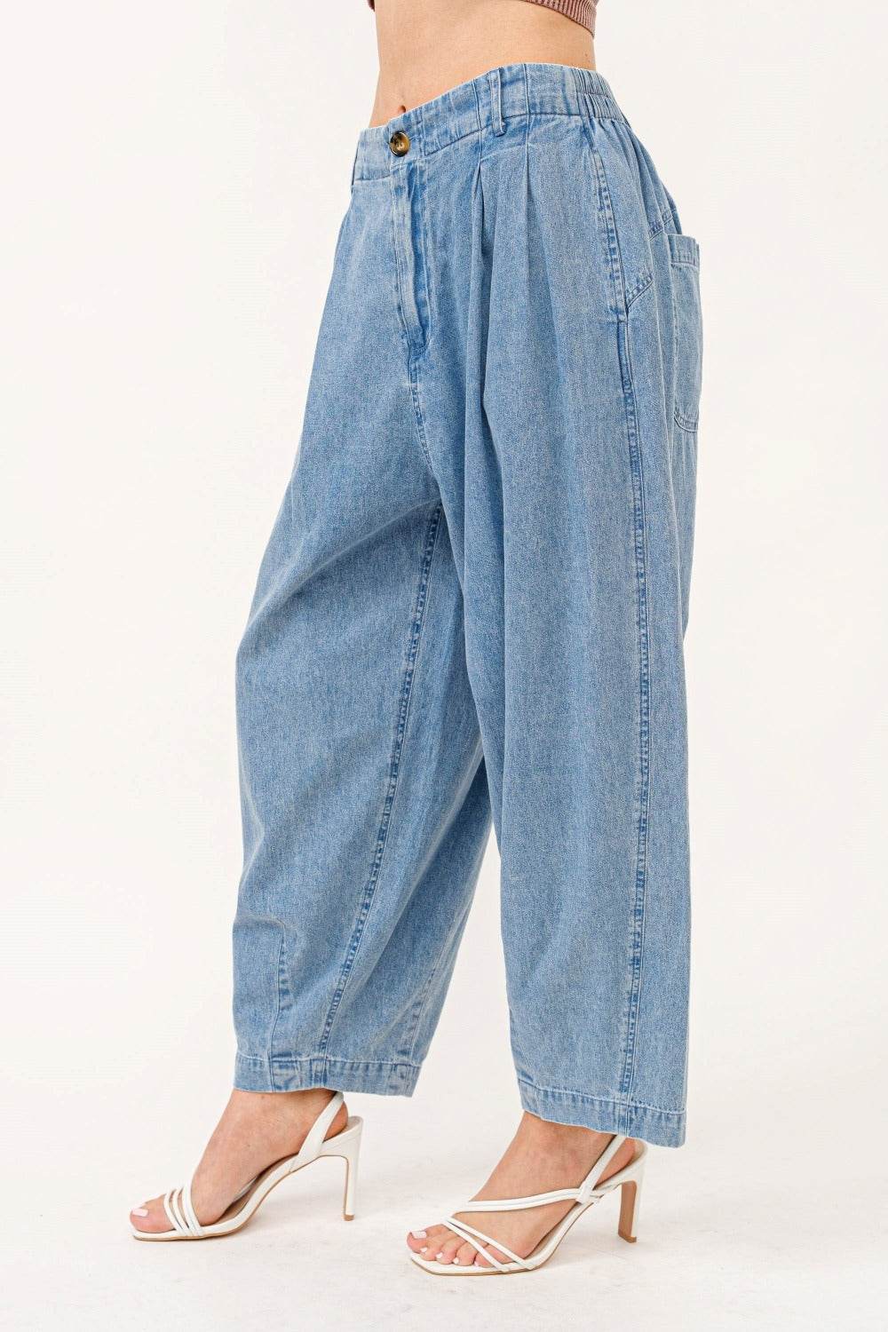 Moderne Fritidsjeans med Elastisk Talje