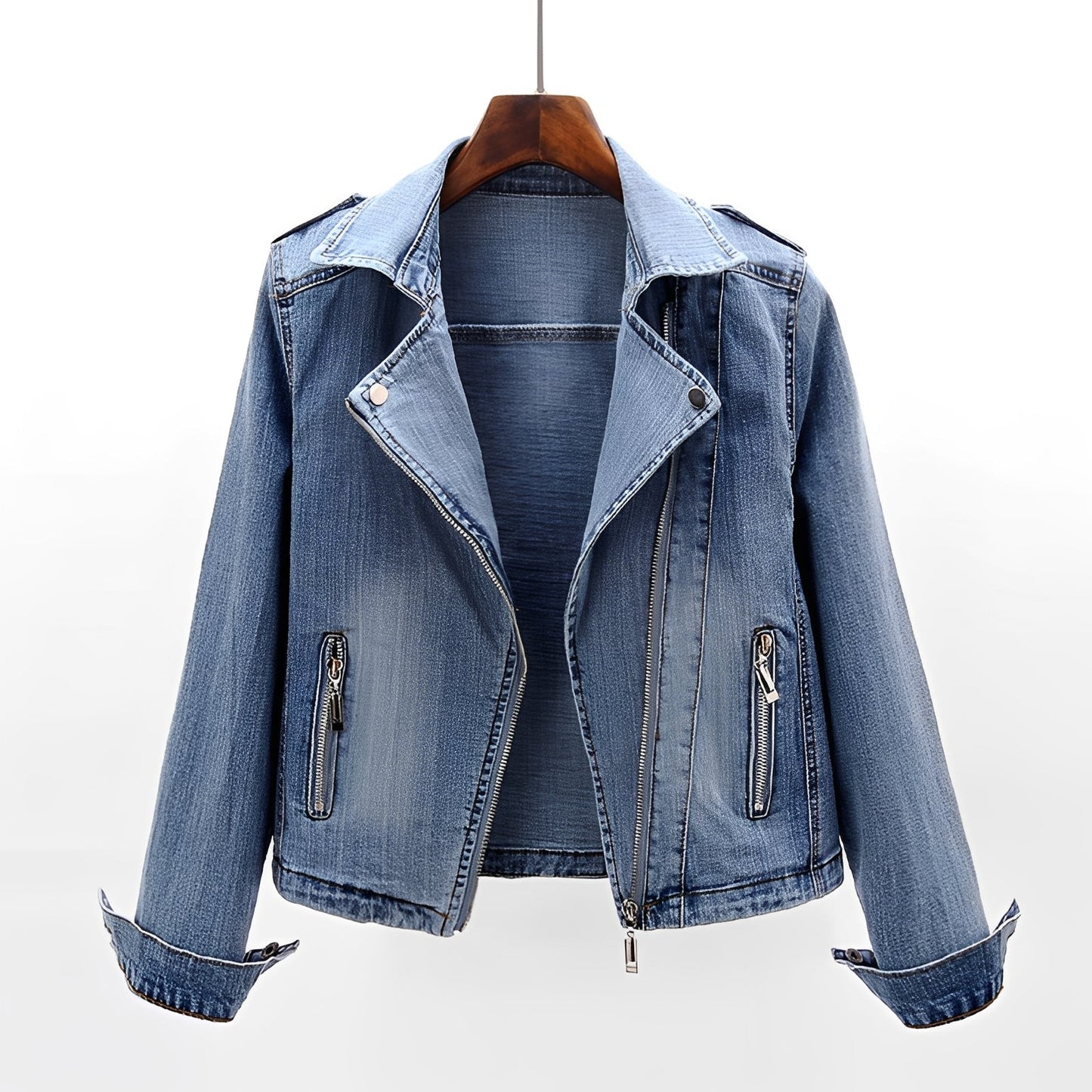 Elara - Elegant Jeansjacka för Varje Tillfälle